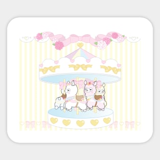 Carousel of Alpacas Sticker